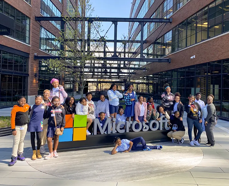 SMART students at Microsoft company